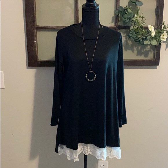 Tops - Last One! Boutique lace black tunic/dress